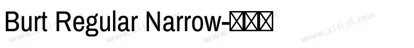 Burt Regular Narrow字体转换